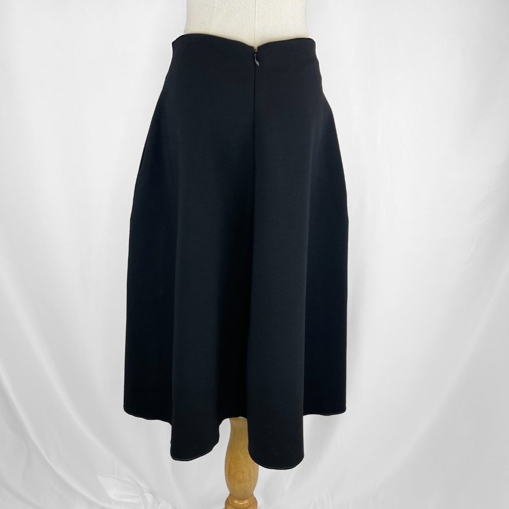 SOLD: Jil Sander Black A-Line High Waisted Wool Blend Skirt - Picture 5 of 10